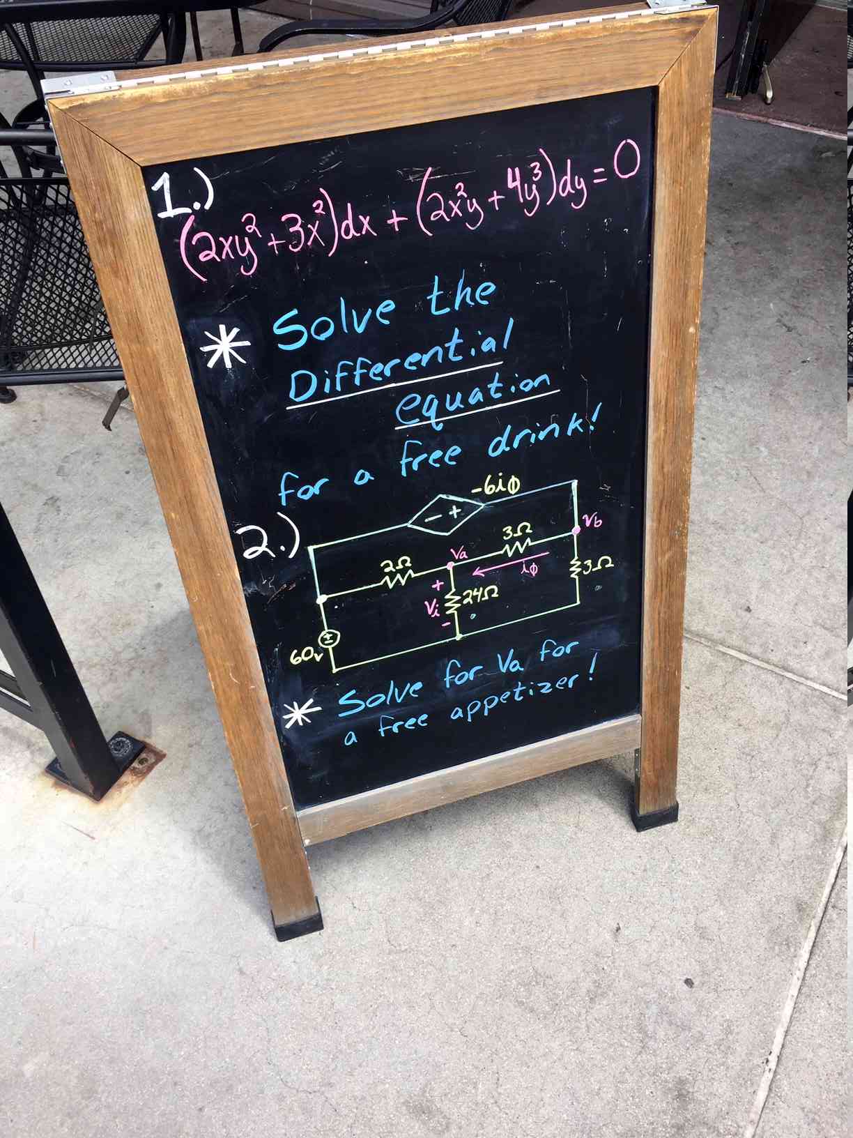 mathy puzzle at bar